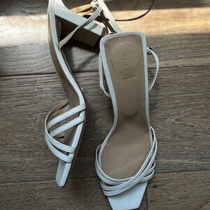 Aeyde cream strappy heals - wedding shoes- size 40